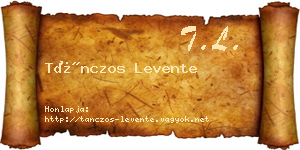 Tánczos Levente névjegykártya