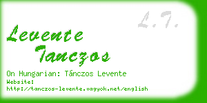 levente tanczos business card
